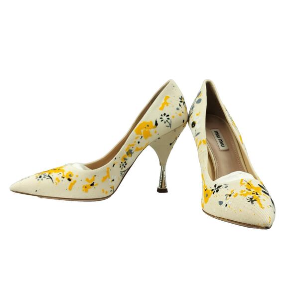 Miu Miu, Classic Pump Heels Shoes, Size 7.5, Multicolor - Picture 5 of 11